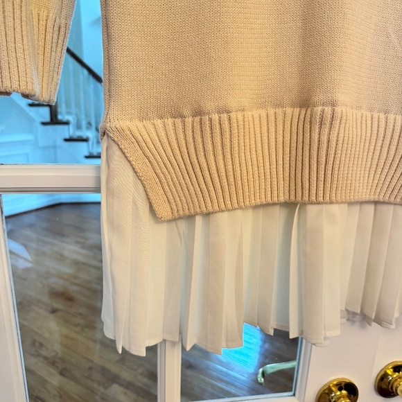 English Factory Twofer Sweater Dress, Cream/Off White, Size Extra Small (XS) - Picture 6 of 7
